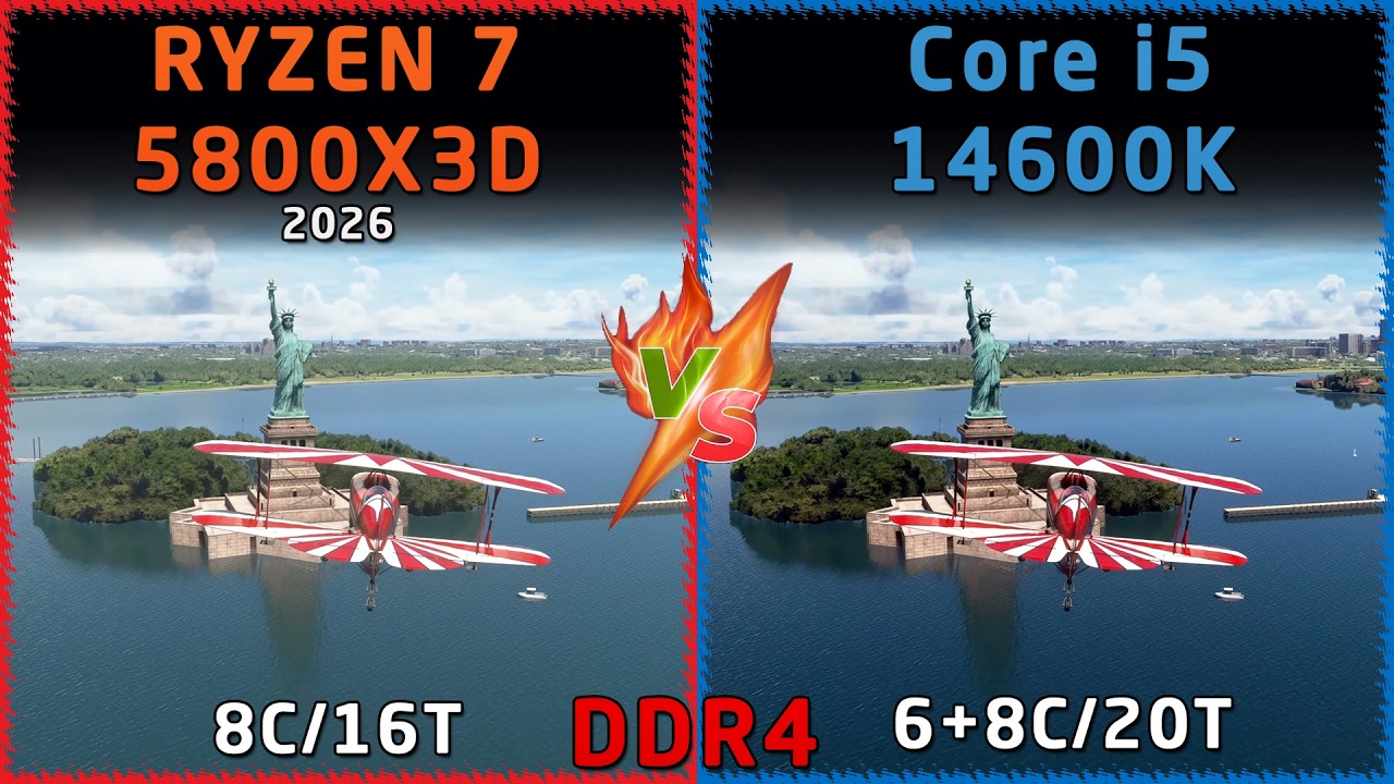 AMD Ryzen 7 5800X3D (2026) vs Intel Core i5 14600K