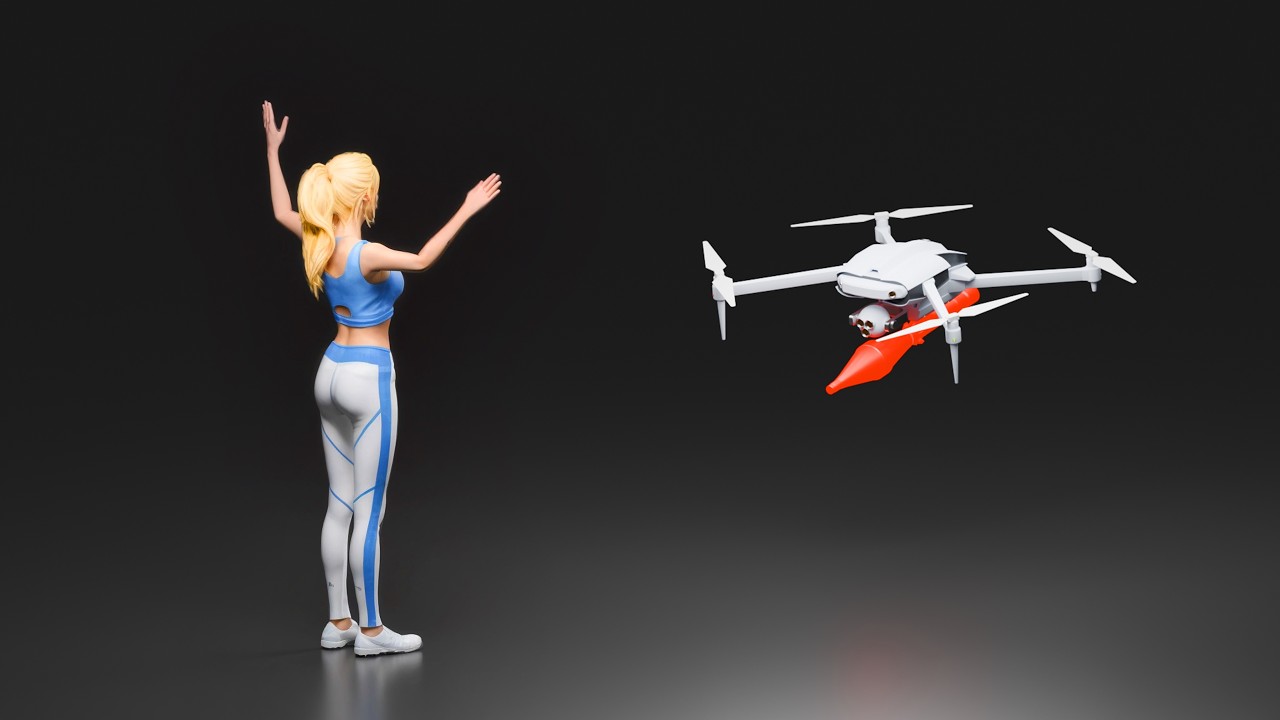 how to escape a drone if it attacks you