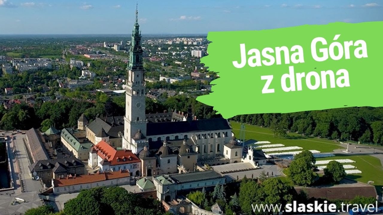 Sanktuarium Matki Bożej Częstochowskiej na Jasnej Górze z lotu ptaka