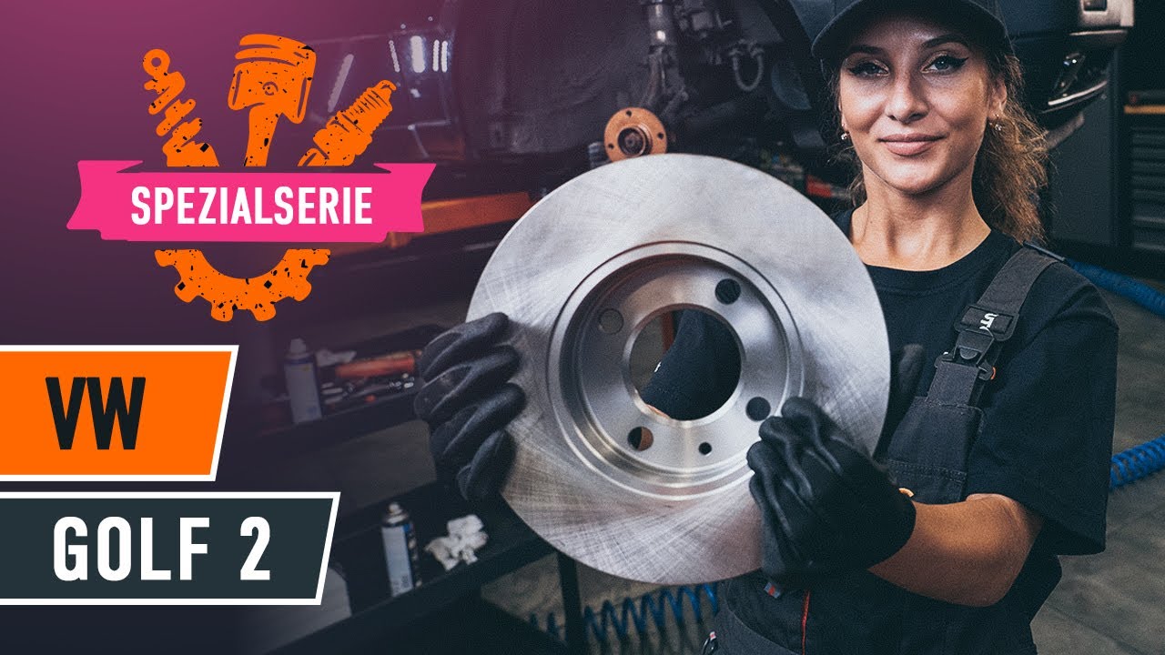 Wie VW GOLF 2 Bremsscheiben vorne wechseln [AUTODOC TUTORIAL]
