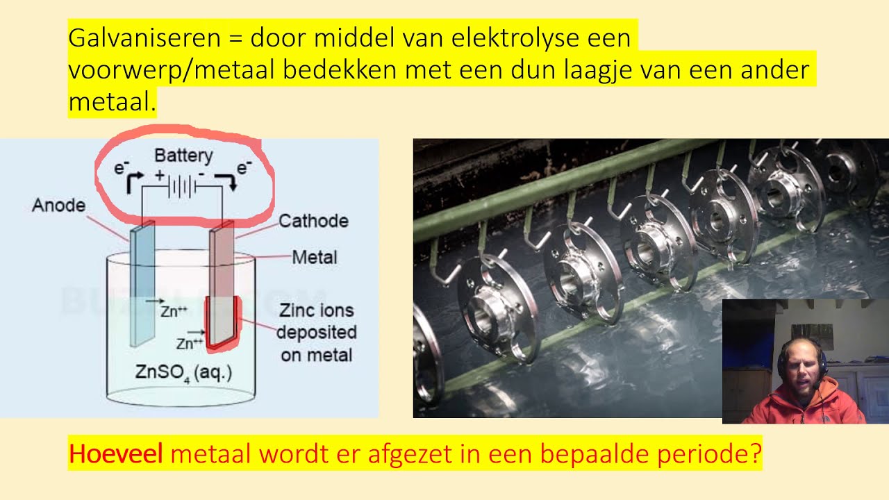 Elektrolyse (galvaniseren) kwantitatief (chemisch rekenen aan elektrolyse)