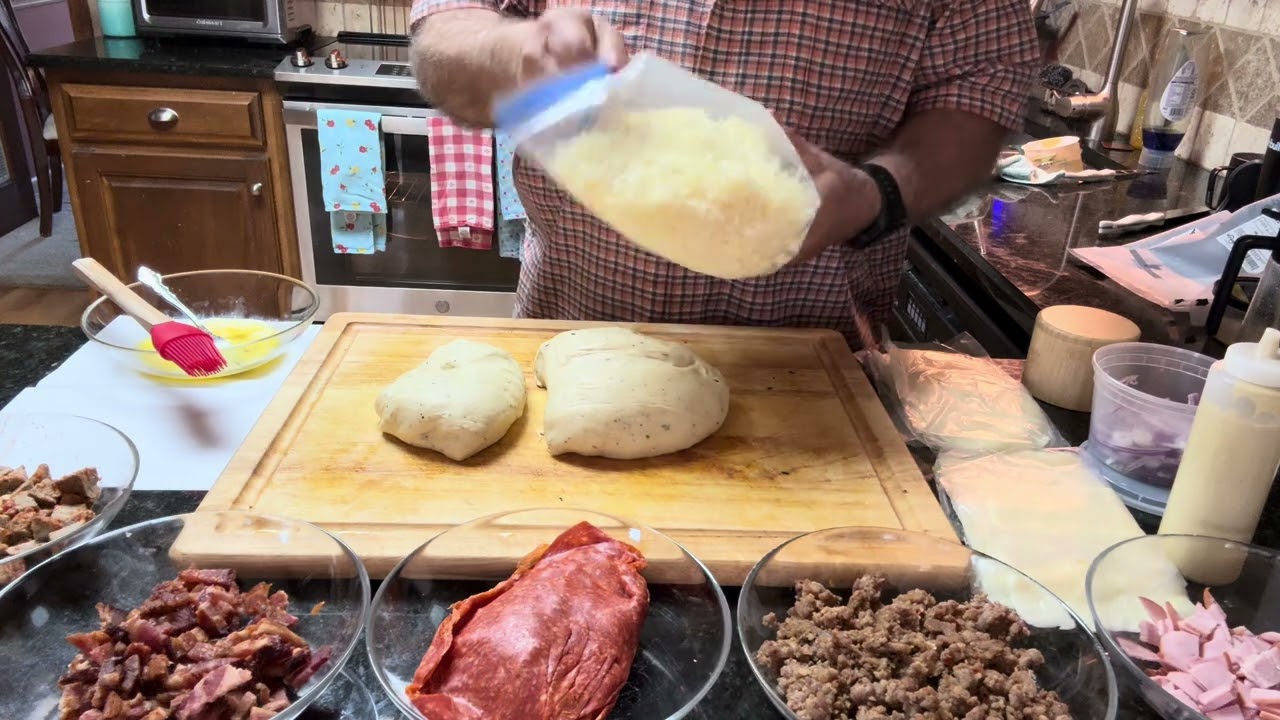 Five Meat Stromboli ingredients 