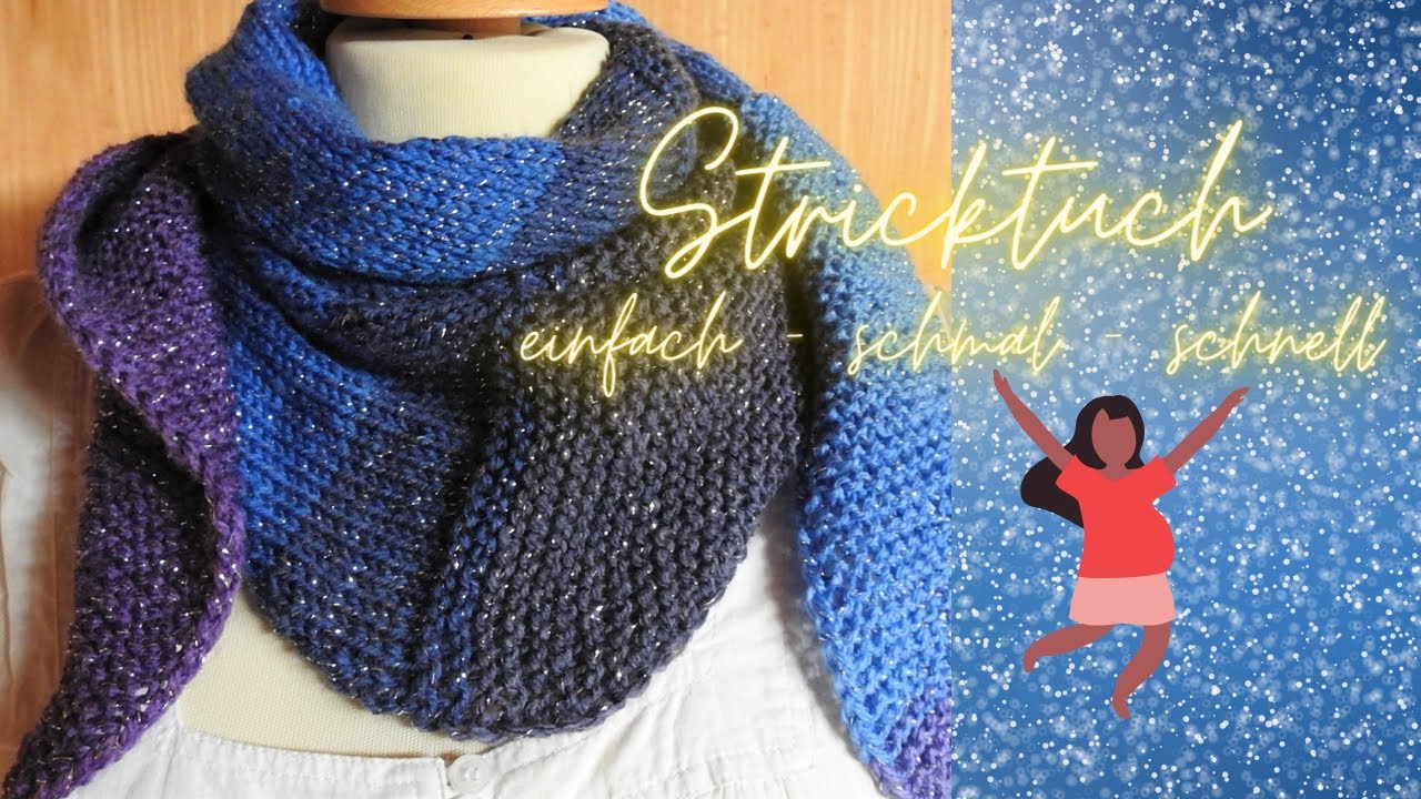Einfaches Stricktuch  - für ca 100g Garn