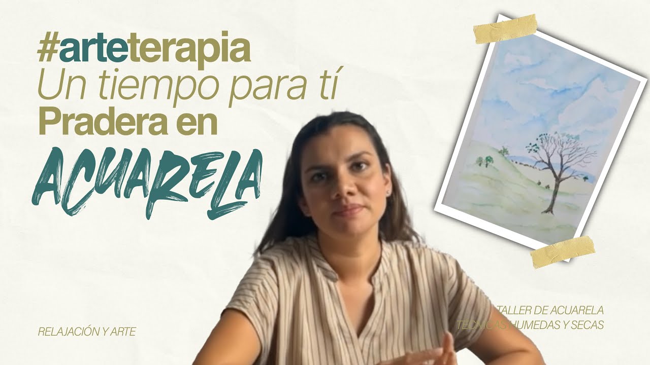 🌳 ARTE TERAPIA _ CÓMO PINTAR PAISAJES EN ACUARELA _ PRADERA VERDE