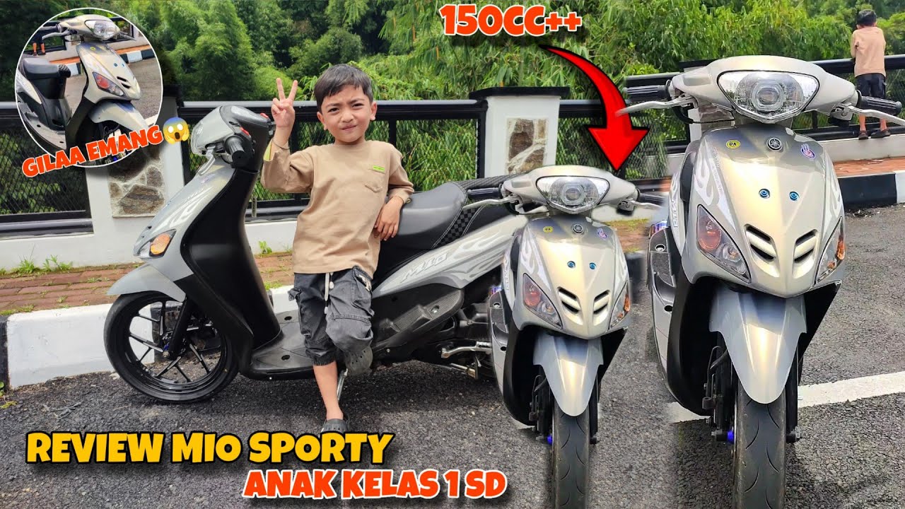 REVIEW MOTOR MIO FULL MODIF ANAK KELAS 1 SD‼️GILAK 150CC++ || ENTENG BGT TARIKANNYA😱