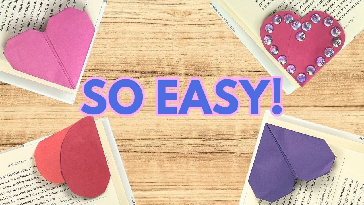 These Heart Bookmarks Are So Easy… I Made Two! Crafting Unscripted with KatherineLearnsStuff