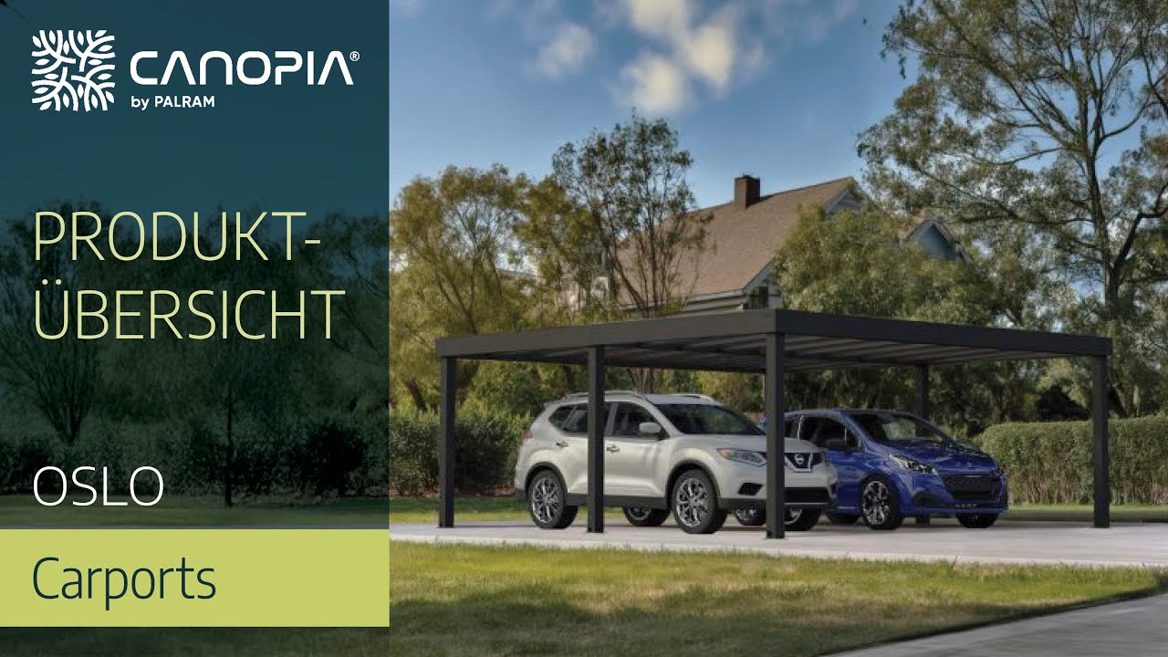 Aluminium-Carports &ndash; Oslo Doppel-Carport | Canopia von Palram