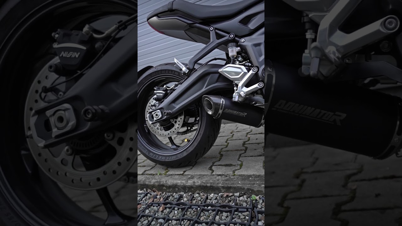 Triumph Trident 660 - Full Dominator -Exhaust Sound 🔊🔥#dominatorexhaust #triumph #trident660