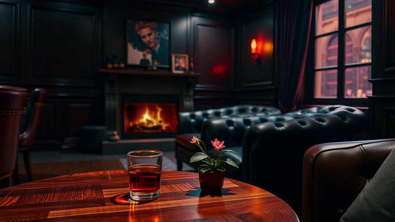 🔥 Crackling Fireplace & Smooth Jazz Music Ambience ⏐No. 1⏐ 4K Cozy Night Jazz Ambience