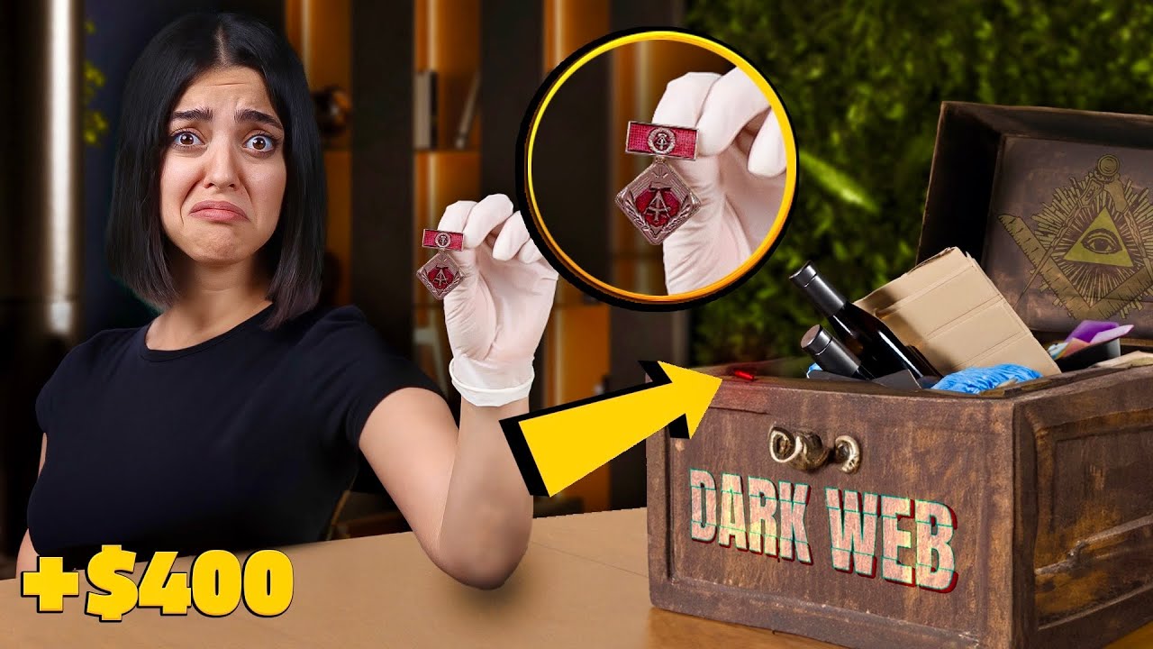 از دارک وب جعبه ایلومیناتی خریدیم 🕸️ Mystery illuminati Box From The Dark Web