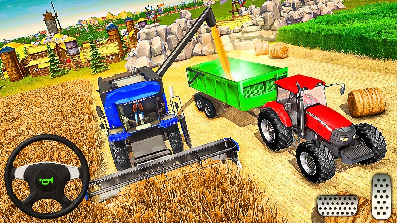 Modern Tractor Farming Driving Simulator 3D #2 - New Tractor Games - Android Gameplay