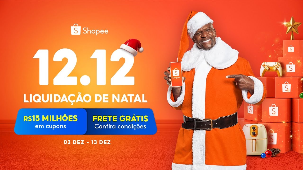 12.12 Shopee Liquida&ccedil;&atilde;o de Natal com Terry Crews! 🧡 | #ShopeeBR