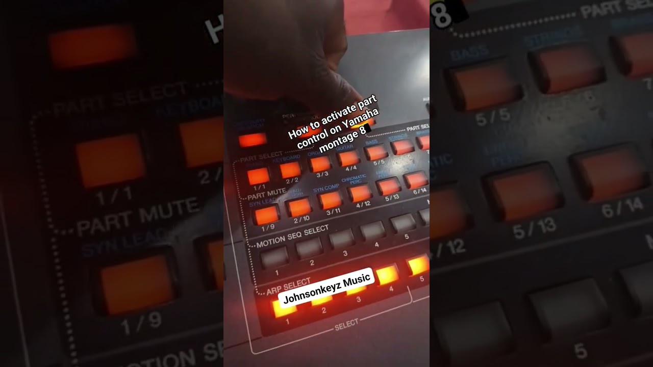 how to activate part control switch on Yamaha montage 8 keyboard