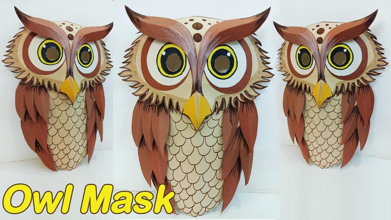 how to make owl mask | owl face mask | bird mask craft | owl craft | bird craft idea | paper mask