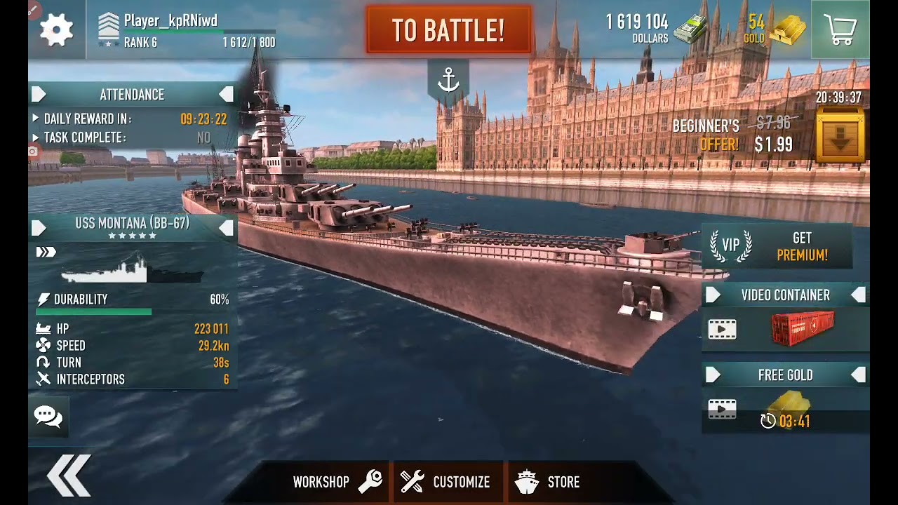 battle of warships uss Montana