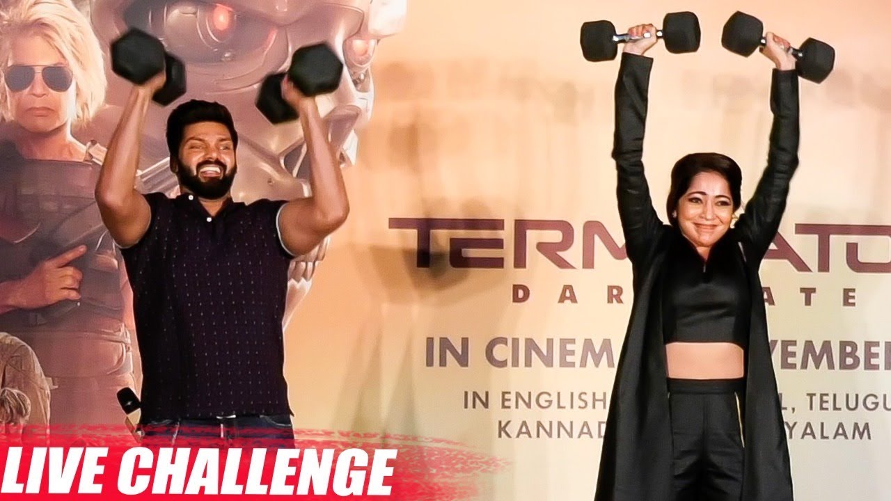FUN: Arya Trolls VJ Ramya On Stage | Dumbells Challenge
