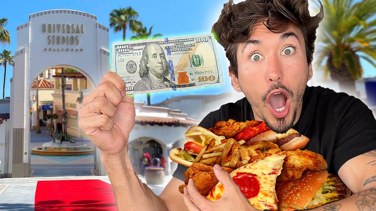 $100 Food Challenge at Universal Studios Hollywood!
