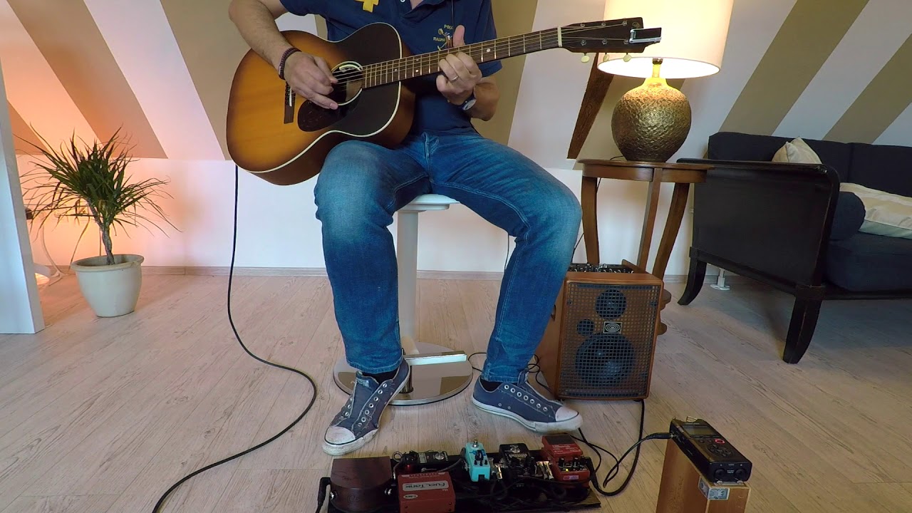 Blues Jam Am - Martin 000-17 on Schertler Jam 100 - LR Baggs Anthem - Ortega Horse Kick