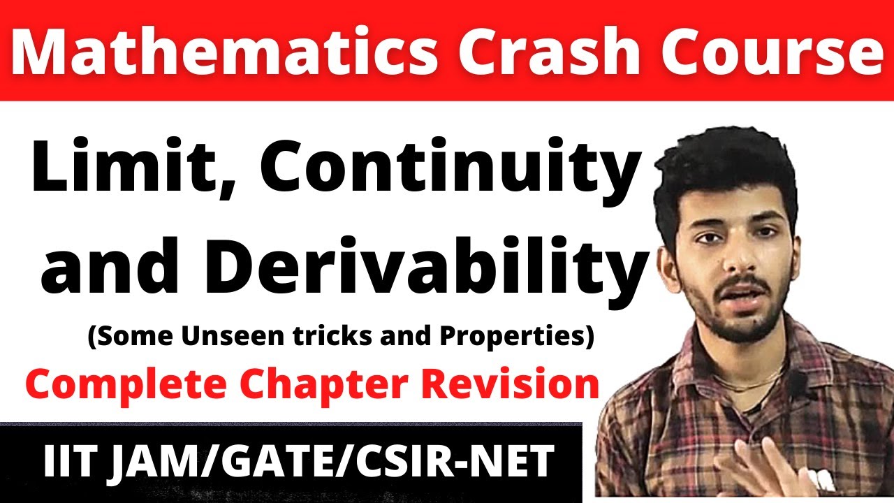 Limit, Continuity and Differentiability in Hindi | BSc | IIT JAM Mathematics | Gate | NET
