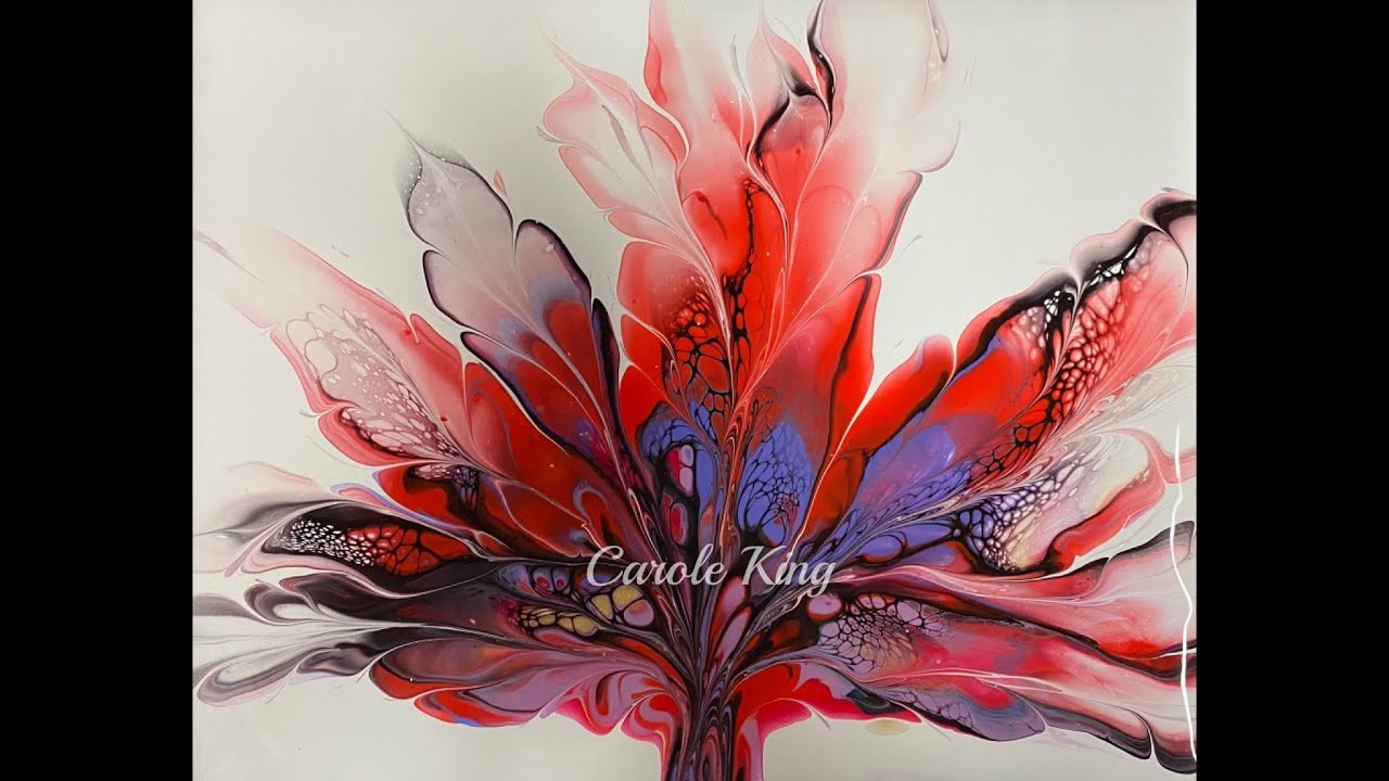 (1282) How to~Simplistic Bloom~Paint Pouring~Fluid Art