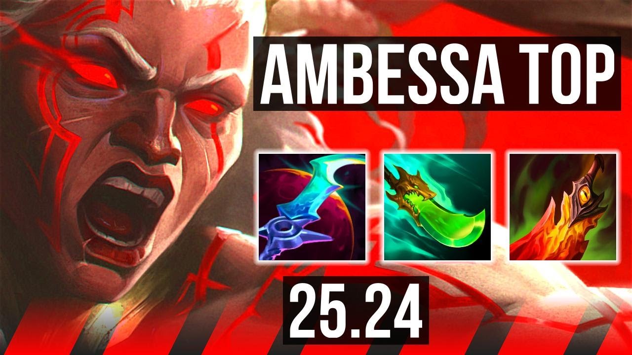 AMBESSA vs RENEKTON (TOP) | 57K damage, Good KDA: 17/2/6 | KR Master | 25.24