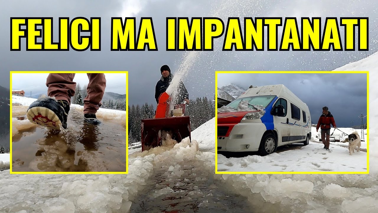 Camper fermo a Cortina 😅 causa pantano