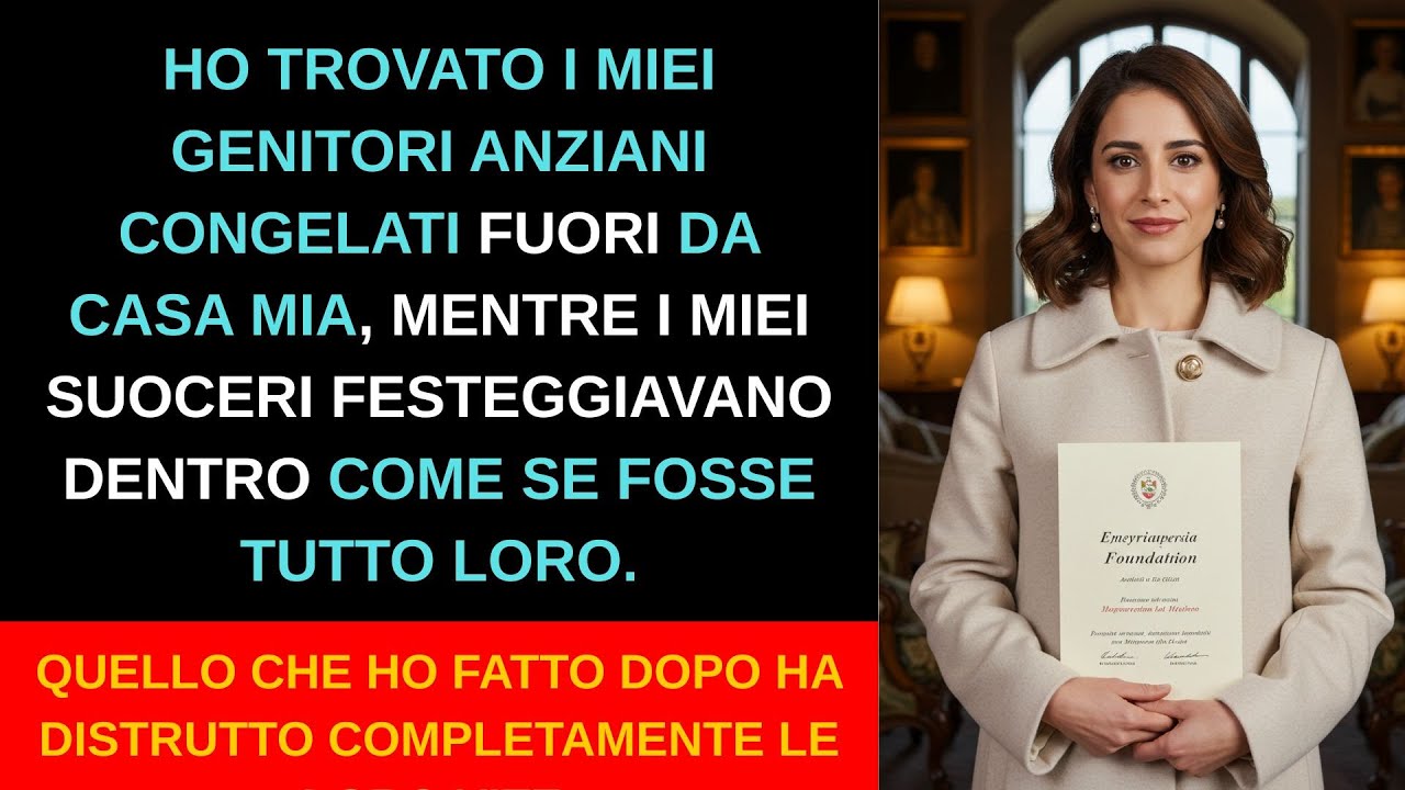 Ho trovato i miei genitori congelati fuori con le labbra blu, mentre i miei suoceri festeggiavano