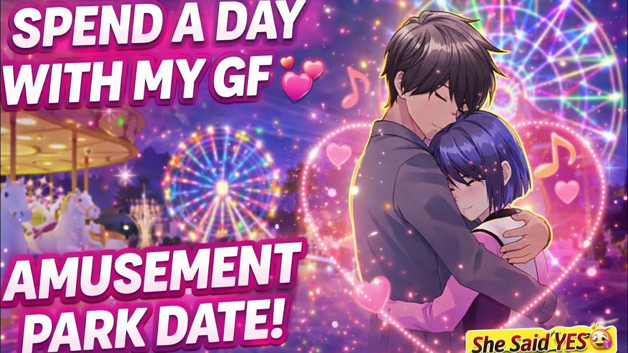 Spend a Day With My GF in Amusement Park 🎡💕 | Romantic Date in Sakura School Simulator