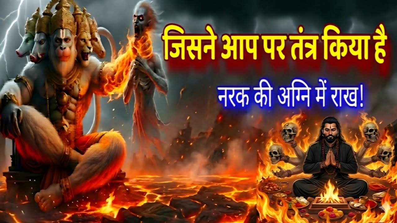 “जिसने तंत्र किया वही समाप्त 🔥 पंचमुखी हनुमान उल्टारी प्रहार मंत्र | Hanuman mantra”