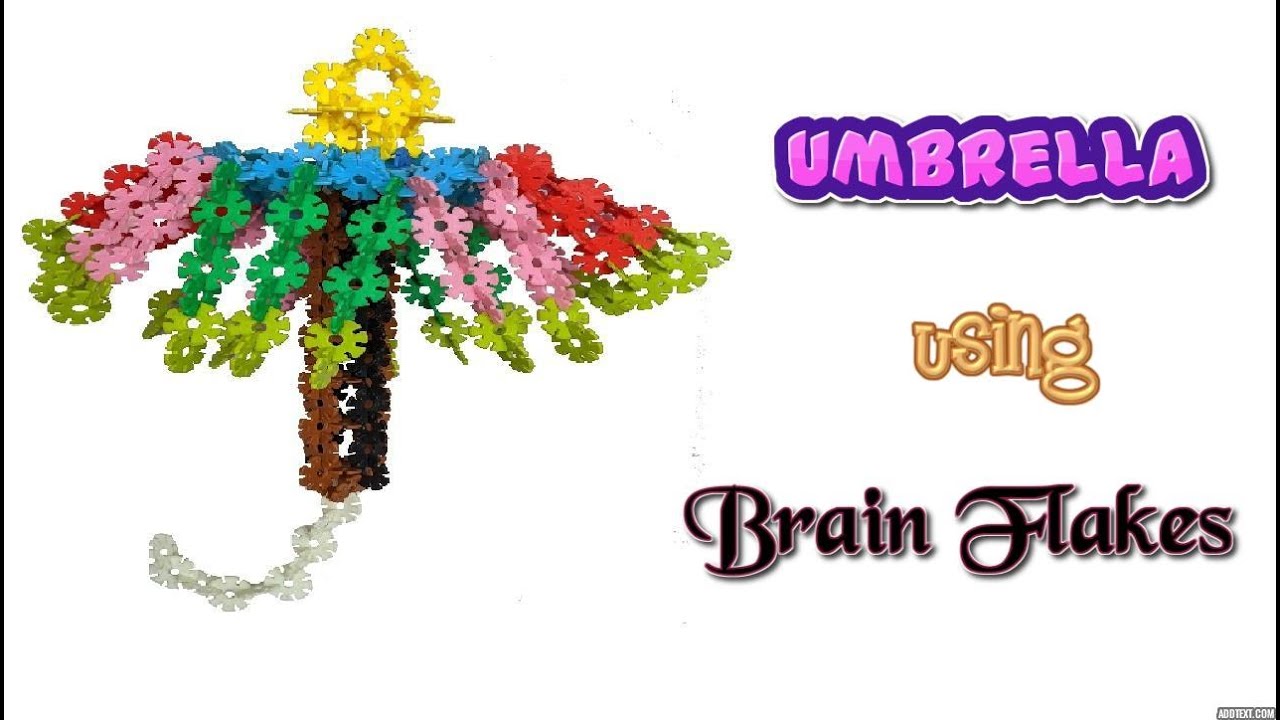 How to Build an Umbrella using Brain Flakes | Kids Creative Playing with Toys at home.