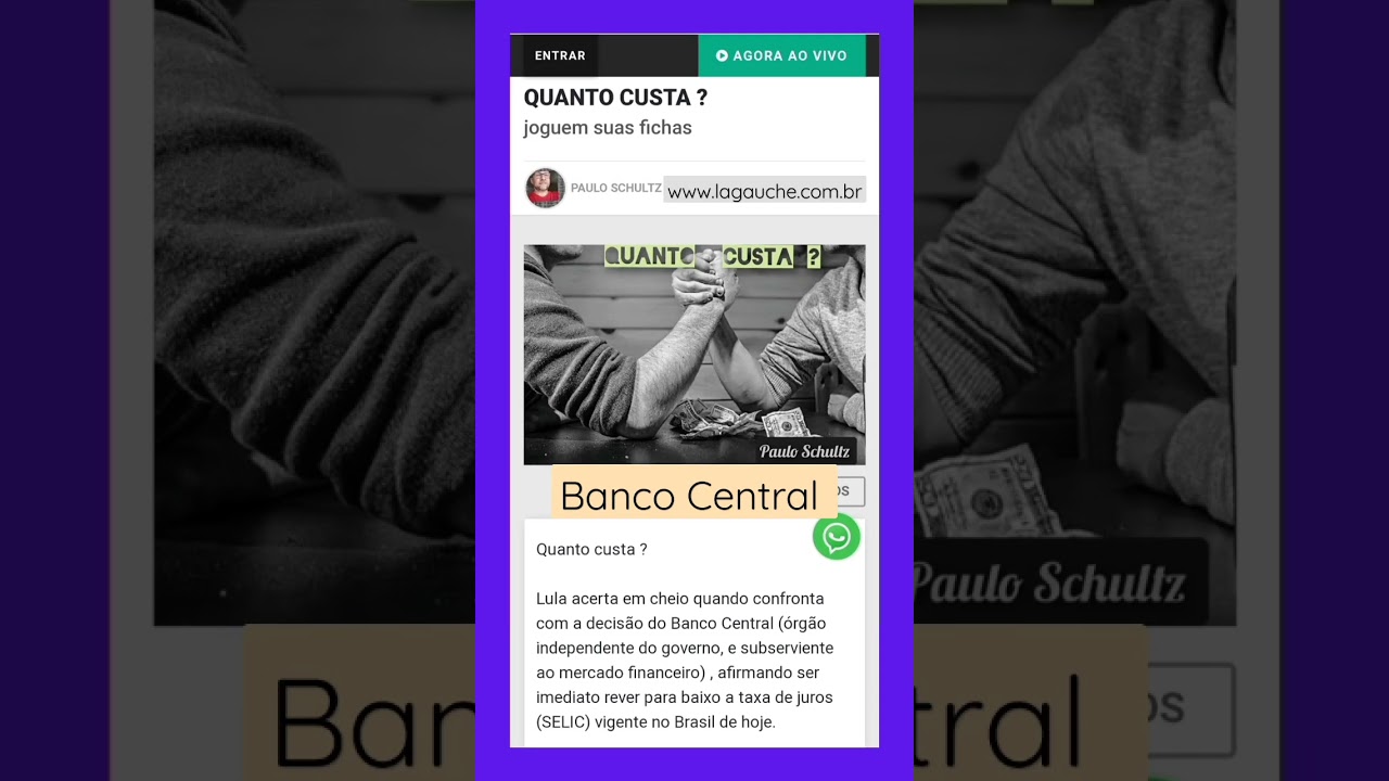 #noticias #pol&iacute;tica #bancocentral #selic #juros #informa&ccedil;&atilde;o #brasil