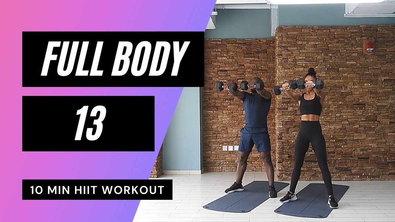 10 MIN FULL BODY DUMBBELL WORKOUT // HIIT | MrandMrsMuscle