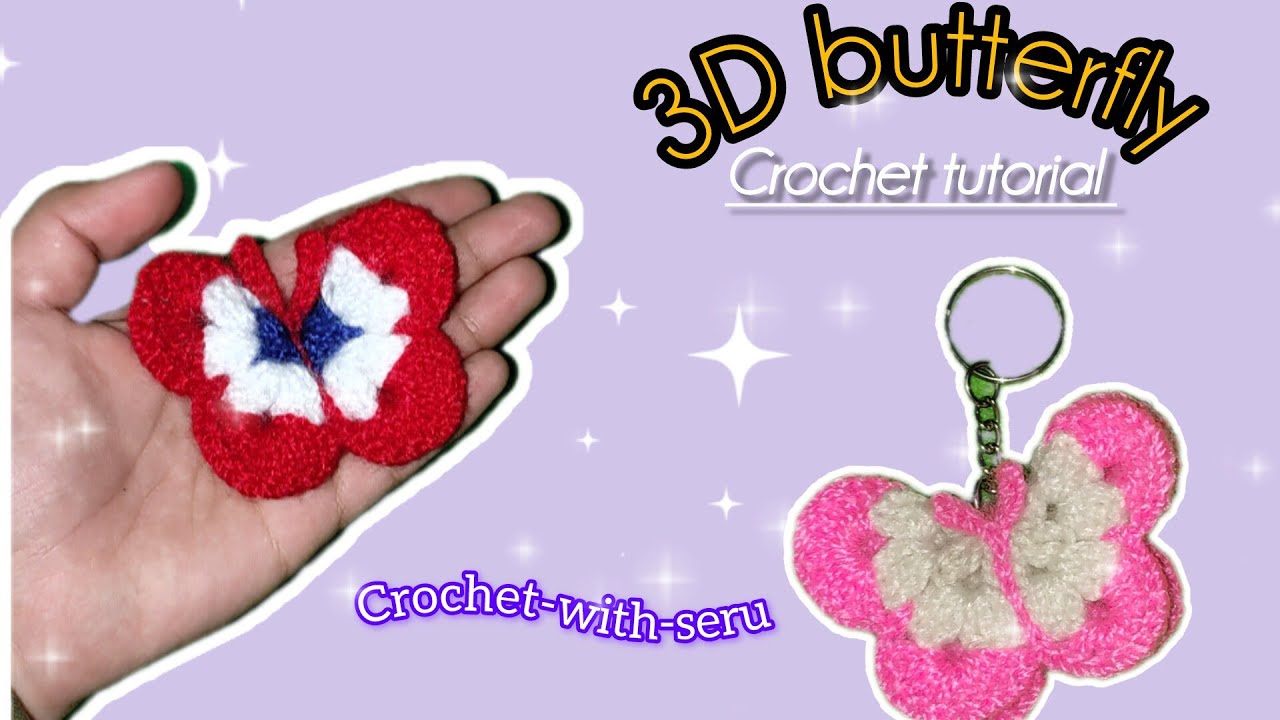 Crochet 3Dbutterfly tutorial #crochetlover#crochet#handmade#diy#tranding#ytvideos#support#longvideo 