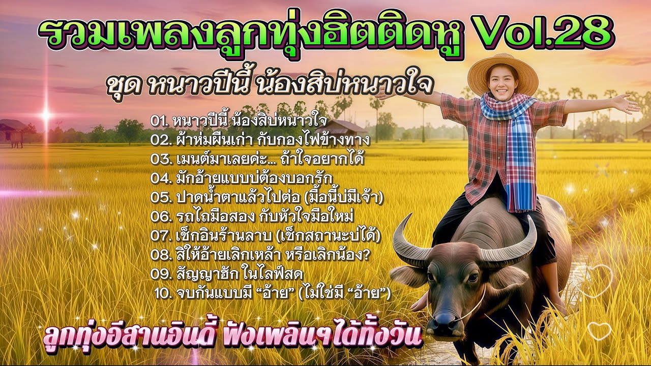 รวมเพลงลูกทุ่งฮิตติดหู Vol.28 | ชุด หนาวปีนี้ น้องสิบ่หนาวใจ, หัวใจที่ผ่านทั้งรัก เศร้า และการเติบโต