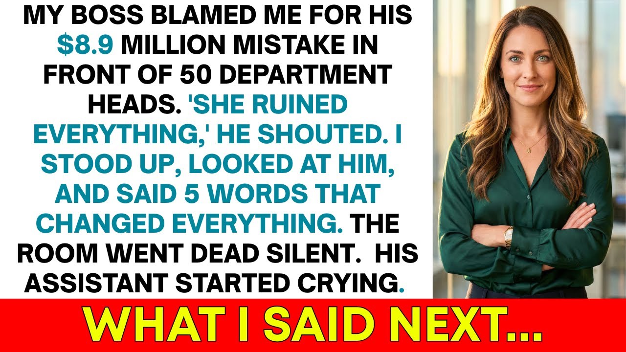 My Boss Blamed Me For His $8.9M Mistake - So I Stood Up In Front Of 50 People And Said This