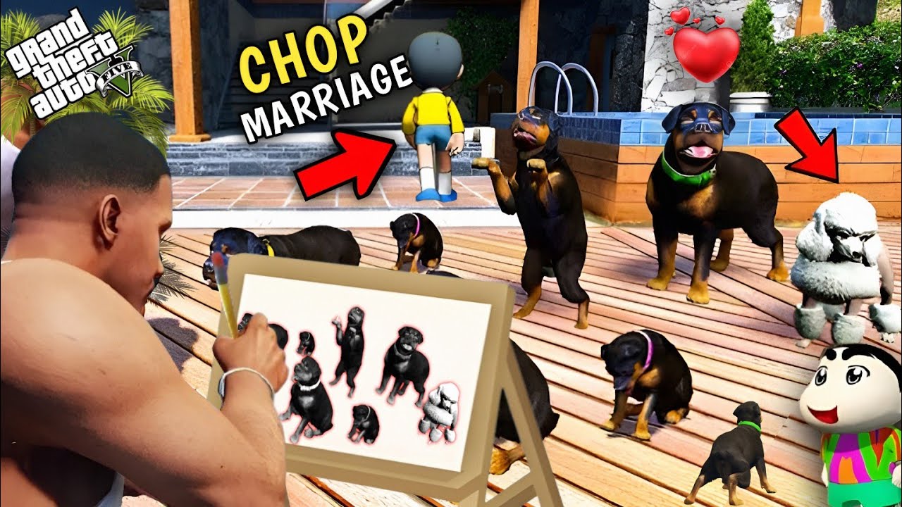 GTA 5 : Franklin Using Magical Painting To Draw Chop Puppy || PART # 01 || Afaq Hub 2.0