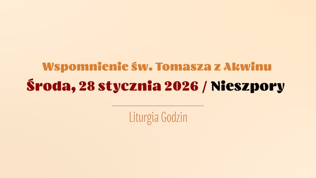 #Nieszpory