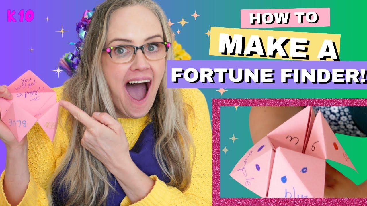 Make a 🔮 FORTUNE TELLER CRAFT! 🔮 Easy DIY Origami PAPER FORTUNE FINDER Craft for Kids! - No Glue!
