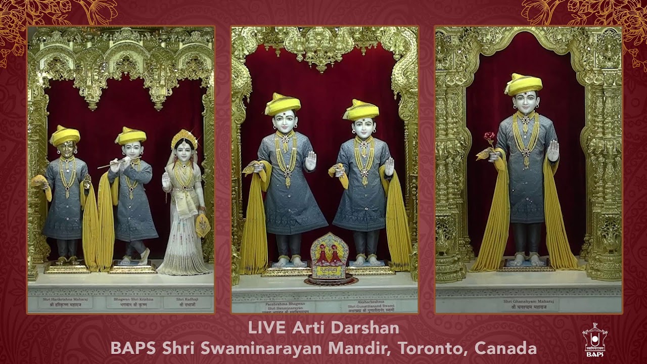 LIVE Sandhya Arti - BAPS Shri Swaminarayan Mandir - Toronto, Canada