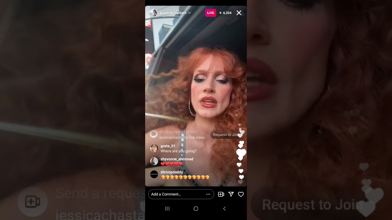 Jessica Chastain IG live