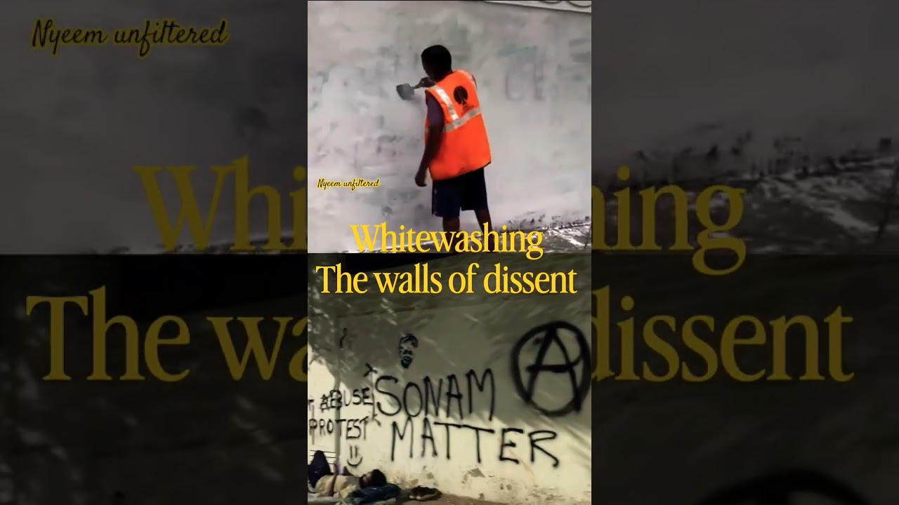 NDMC paints over political graffiti on walls near Jantar Mantar. July 26, 2026.