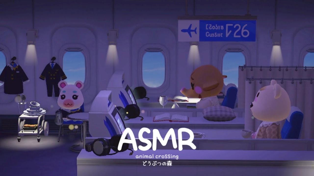 [모동숲 ASMR] 비행기 안 백색 소음 ✈️ | 조용한 비행 시간 🛫 | animal crossing | どうぶつの森 | 10 hours