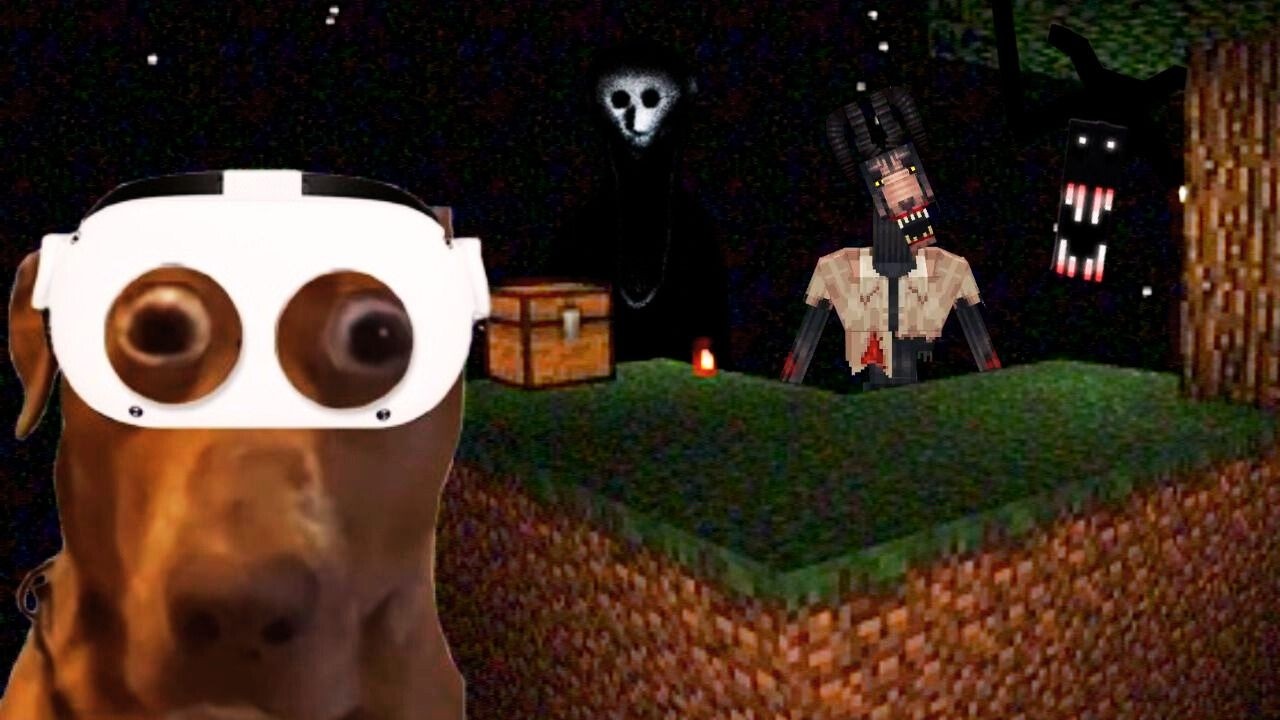 Surviving Minecraft Skyblock With EVERY Horror Mod in VR