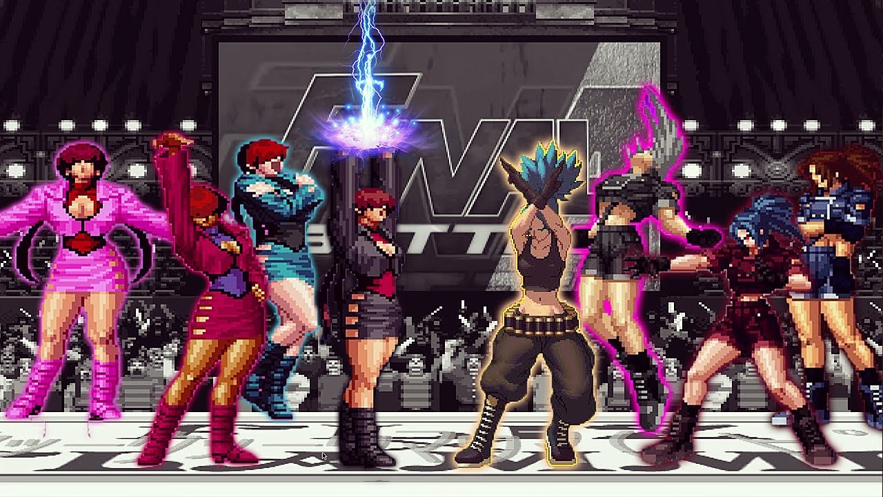 [KOF Mugen] Leona Heider Vs Thunder Shermie Team