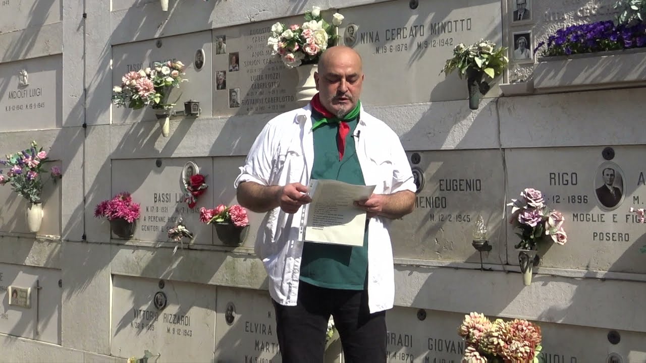 25 aprile 2921 - Deposizione alle lapidi dei Martiri della libertà - Cimitero di Mestre