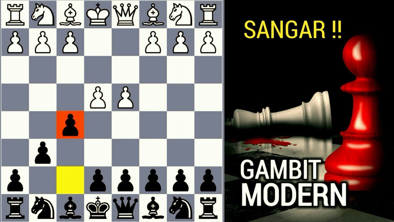 SANGAR !! PEMBUKAAN CATUR  HITAM MEMATIKAN !  MODERN GAMBIT