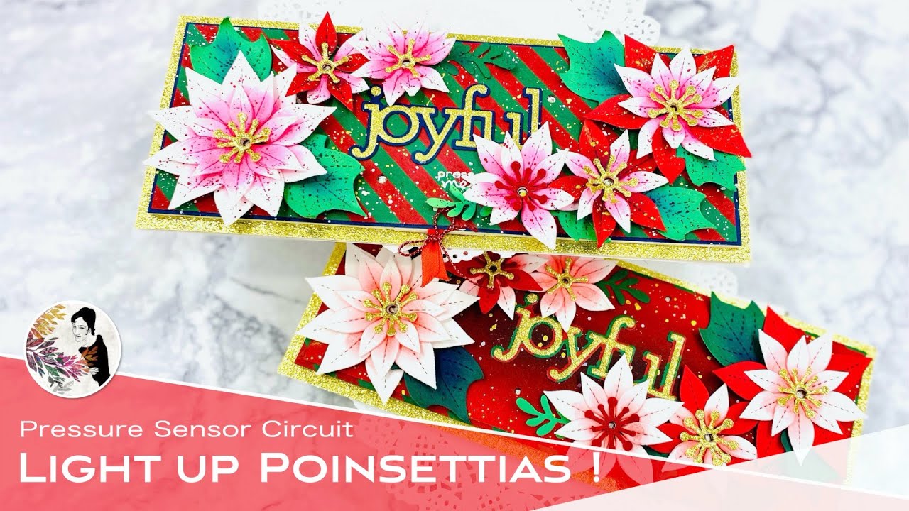 Light Up Poinsettias!/압력센서 종이회로 카드만들기/ 크리스마스 카드만들기