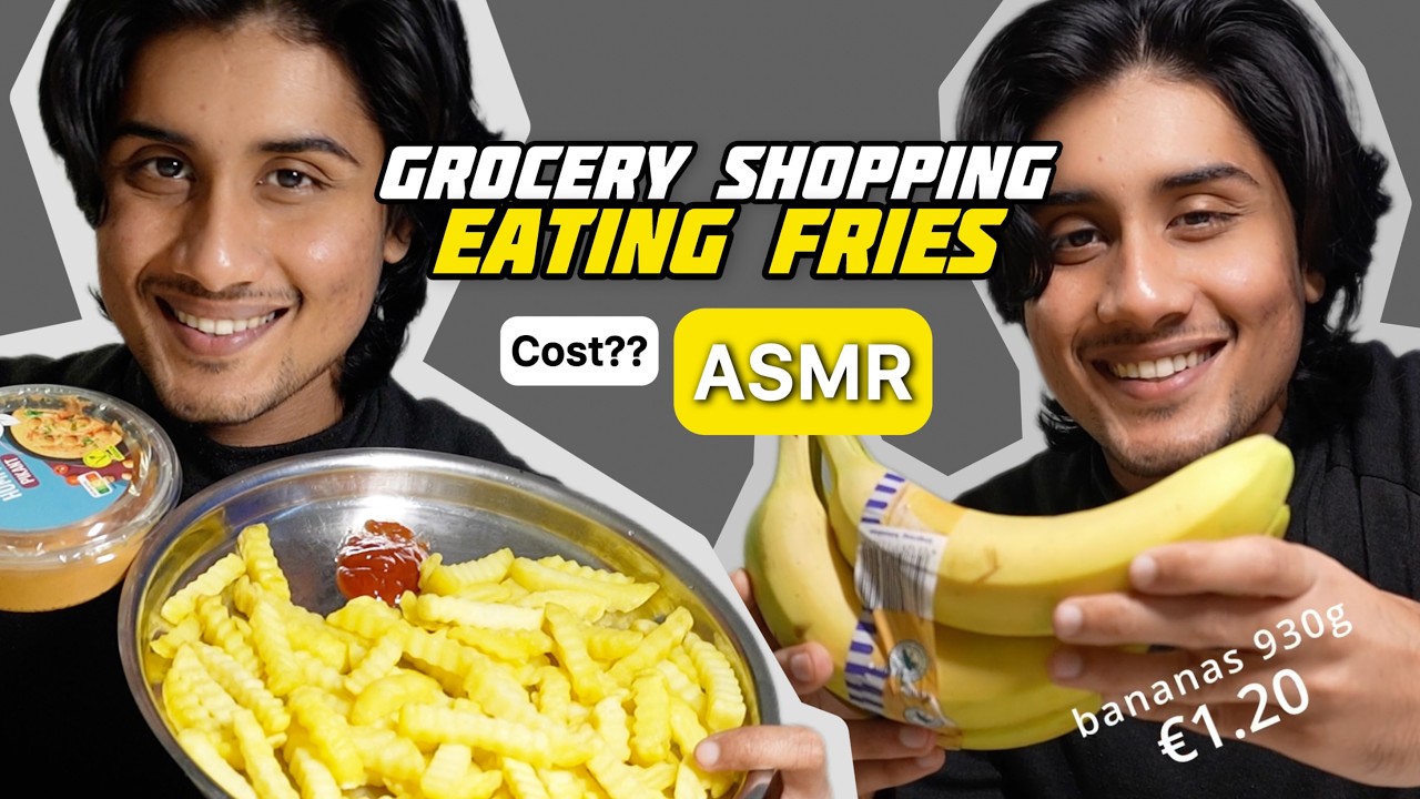 How Much Groceries Cost in Germany? | Student Grocery Haul + Fries ASMR