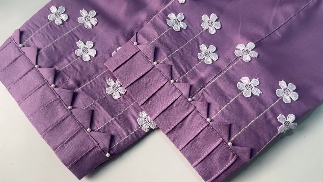 Flower Embroidery & Pleated Trouser Design | Latest 💝 Stylish Bottom Design 2025