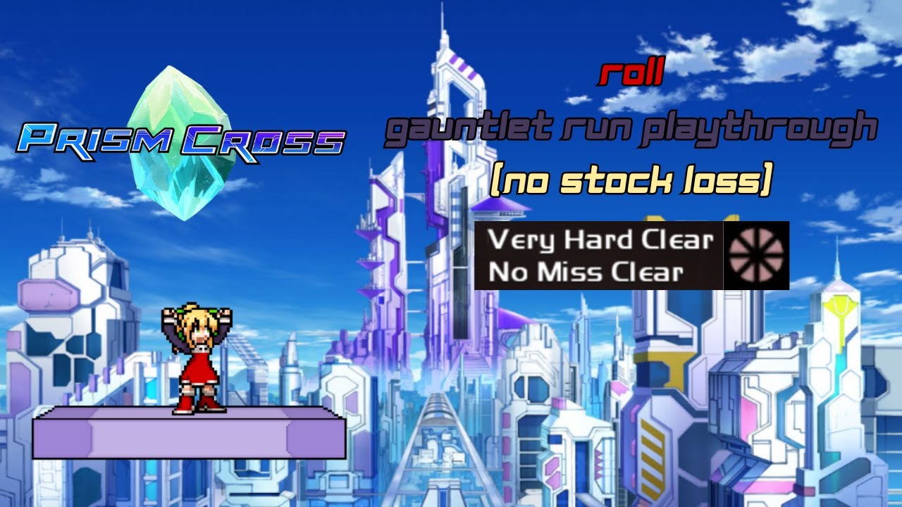 Prism Cross - Roll (Mega Man) Gauntlet Run Playthrough (No Stock Loss)